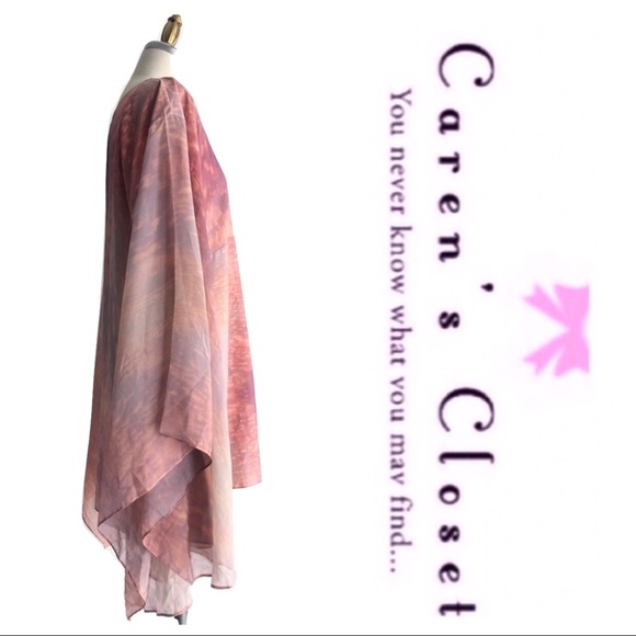 Alexis Space Dye Poncho Butterfly Blouse - Picture 3 of 5